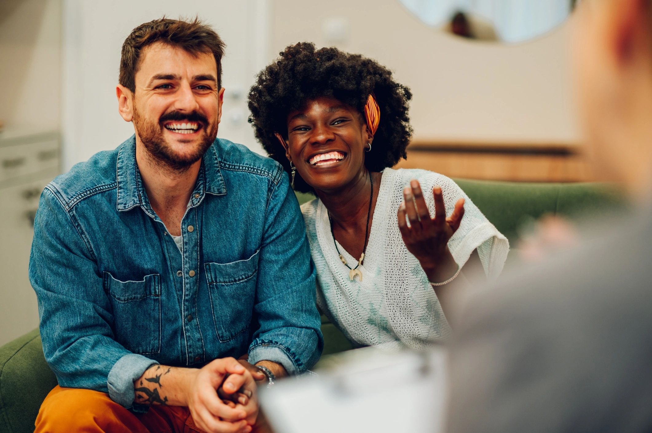 happy couple counseling modern