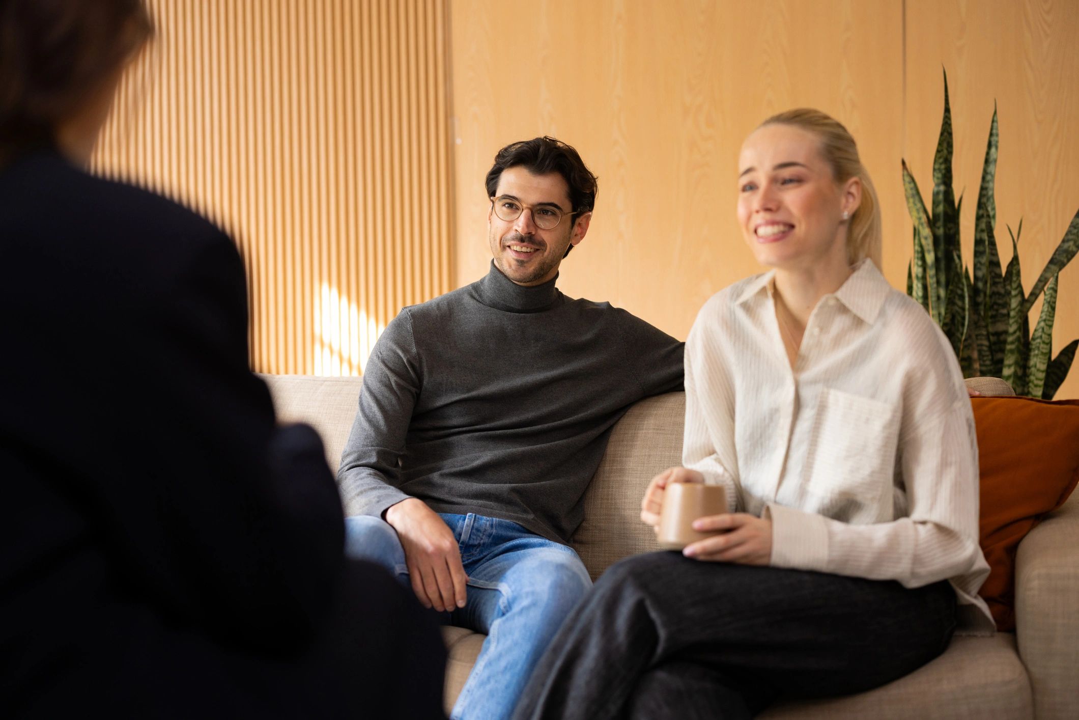 happy couple counseling modern